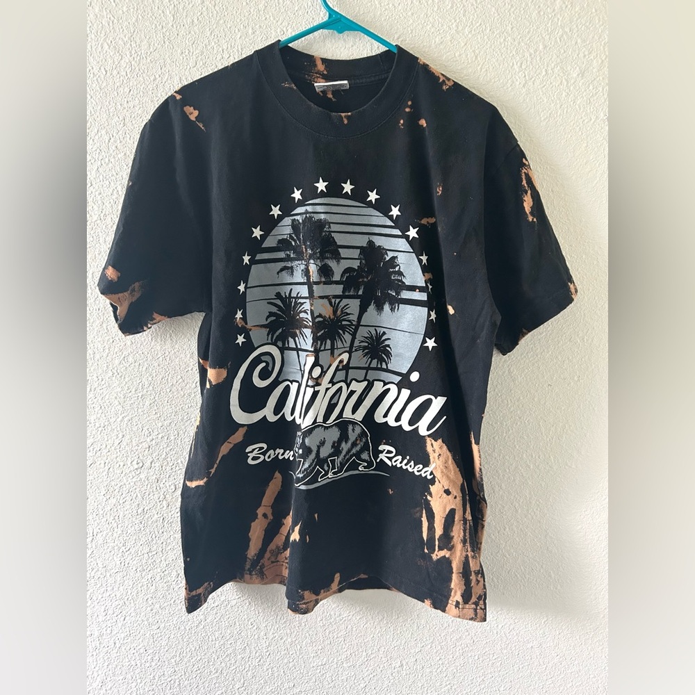 Bleach Dyed California Graphic Tee XL Heavyweight All Time Pro - Picture 8 of 8